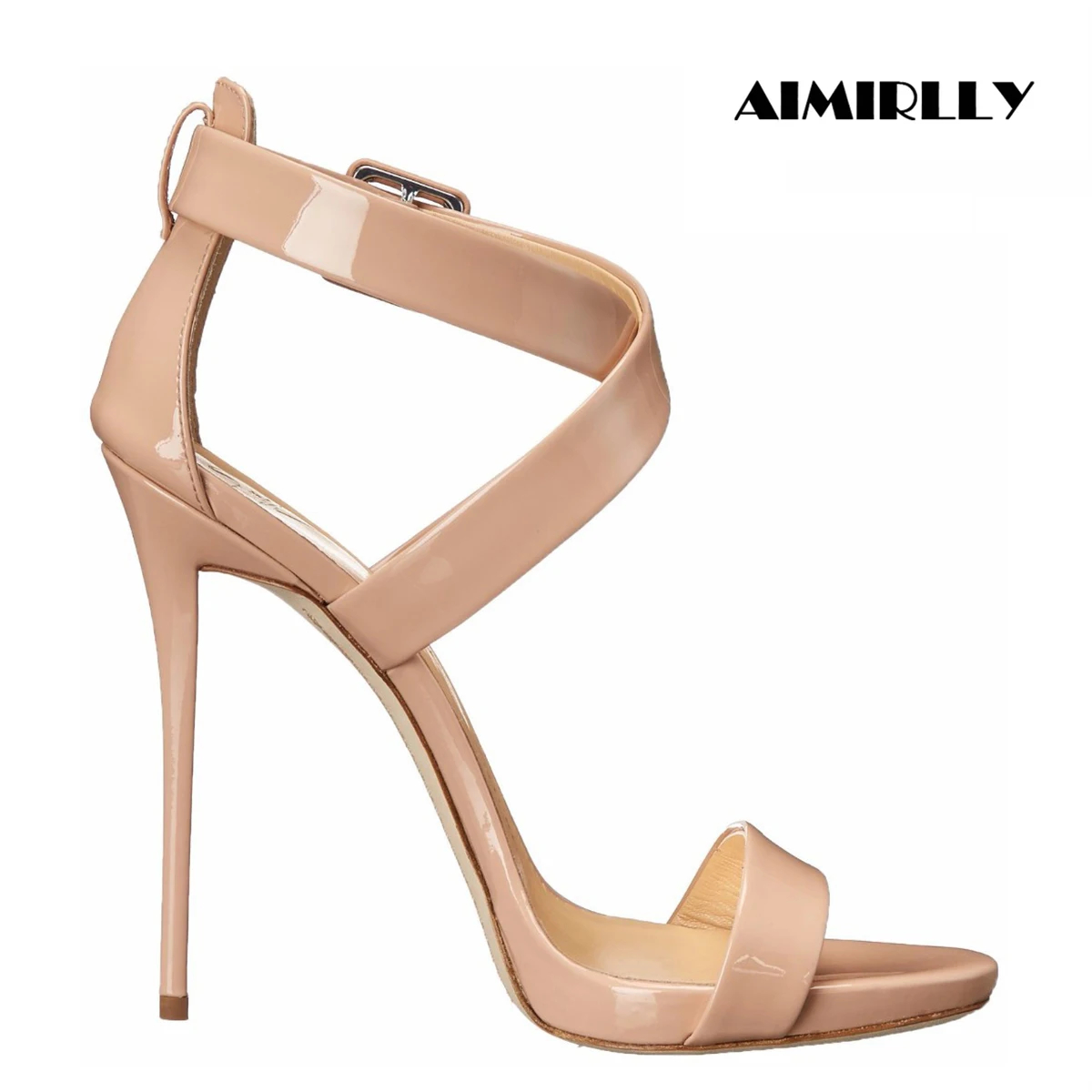 Women'S Shoes For Work - Aimirlly レディース クロスストラップ ハイヒール サンダル オープントゥ