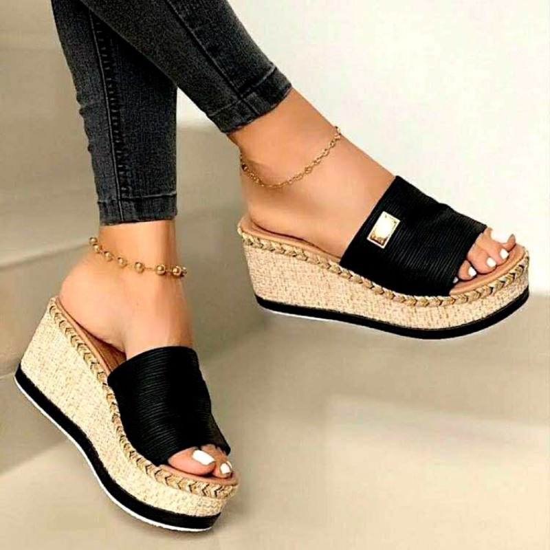 Women'S Shoes Trending 2025 - レディーススリッパ トレンド レディース ウェッジソールシューズ 滑り止め 快適