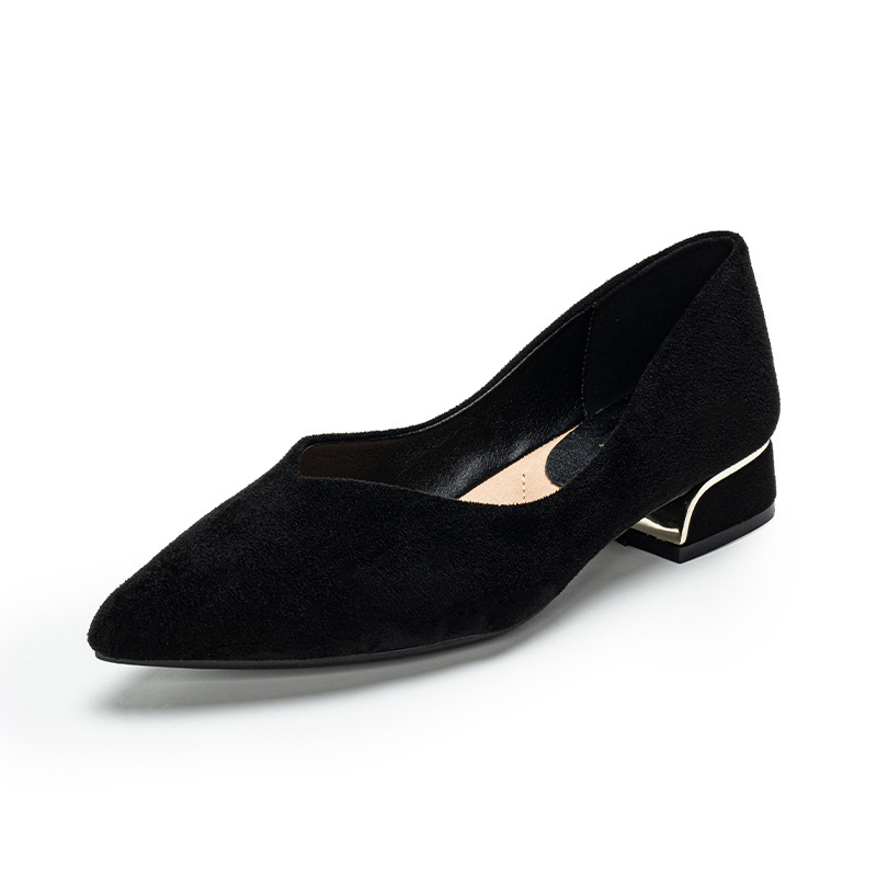 レディース ポインテッドトゥ シンプルチャンキーヒール スエ - Women'S Shoes For Work のレビューと価格