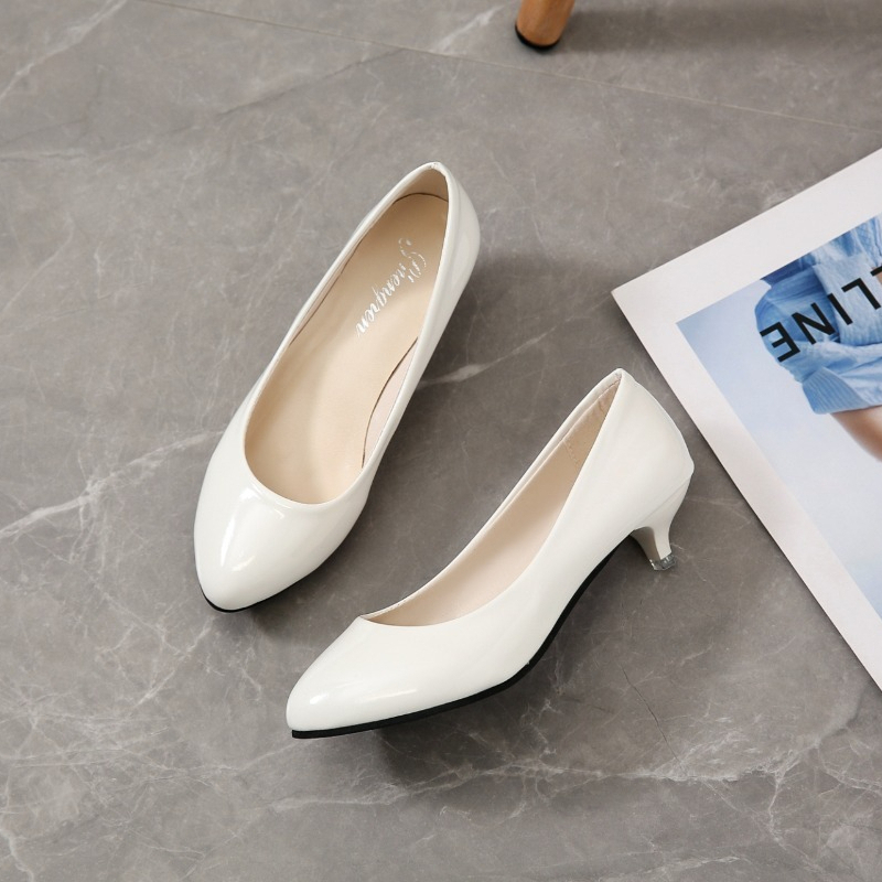 大きいサイズ35-42、柔らかい女性用ミドルヒールシングルシ - Women'S Shoes For Work のレビューと価格