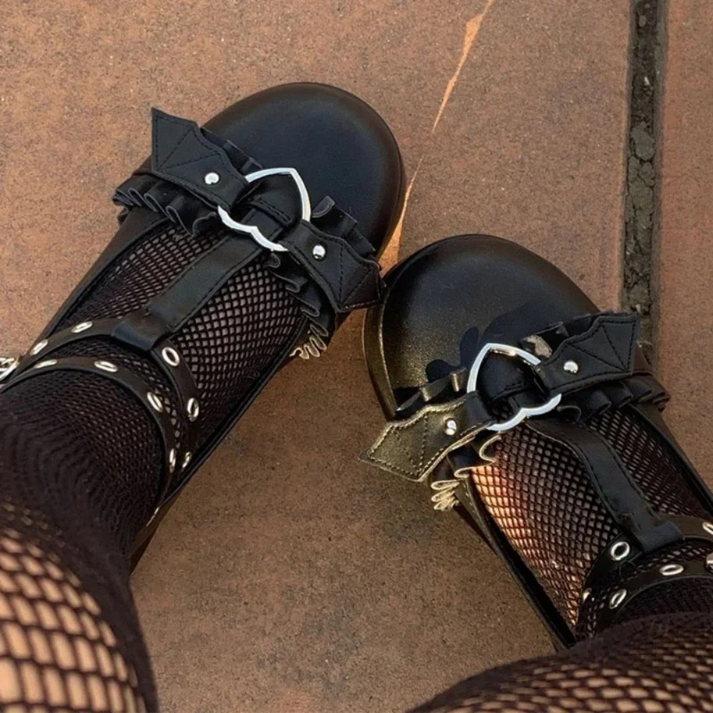 新しいスイートハートバックルウェッジメアリージェーンズ女性ピ - Mary Jane Shoes のレビューと価格