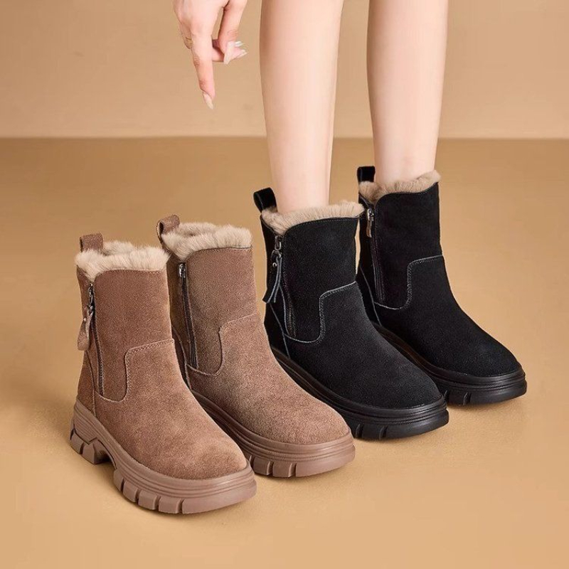 ふわふわの柔らかいスノーブーツ レディース レトロスタイル  - Women'S Shoes Trending 2025 のレビューと価格