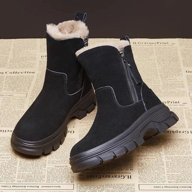 ふわふわの柔らかいスノーブーツ レディース レトロスタイル  - Women'S Shoes Trending 2025 のレビューと価格