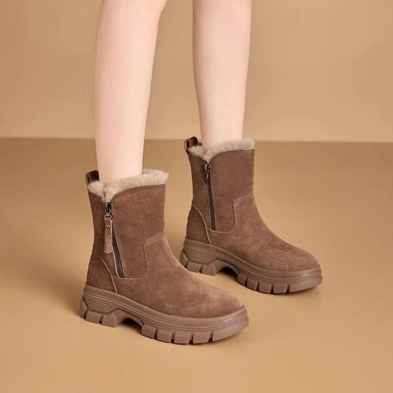 ふわふわの柔らかいスノーブーツ レディース レトロスタイル  - Women'S Shoes Trending 2025 のレビューと価格