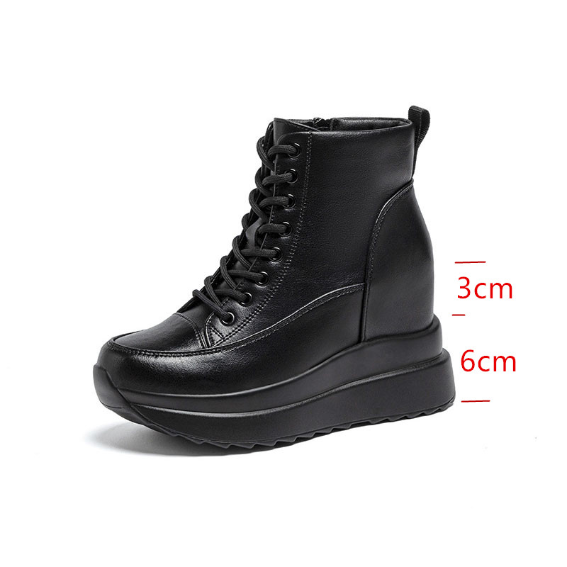 XMWRLW 本革女性秋の靴隠しヒール白黒スニーカー女性のた - Women Shoes Sale のレビューと価格