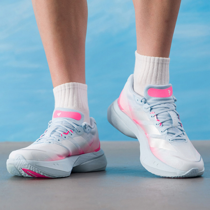 アディダス ピンク ホワイト ブルー ランニングシューズ レ - Women'S Shoes Pink Adidas のレビューと価格