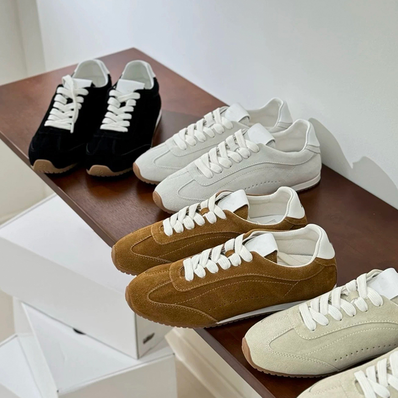 ユニセックスレディースカジュアルシューズ本革スエードスニーカ - Women Shoes Sale のレビューと価格