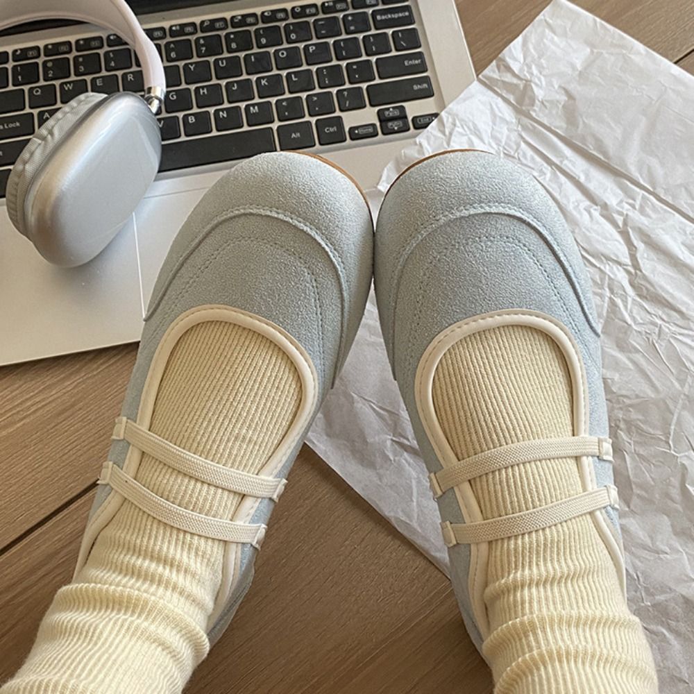 カラーブロッキングメリージェーンシューズ合成皮革ストリートウ - Mary Jane Shoes のレビューと価格