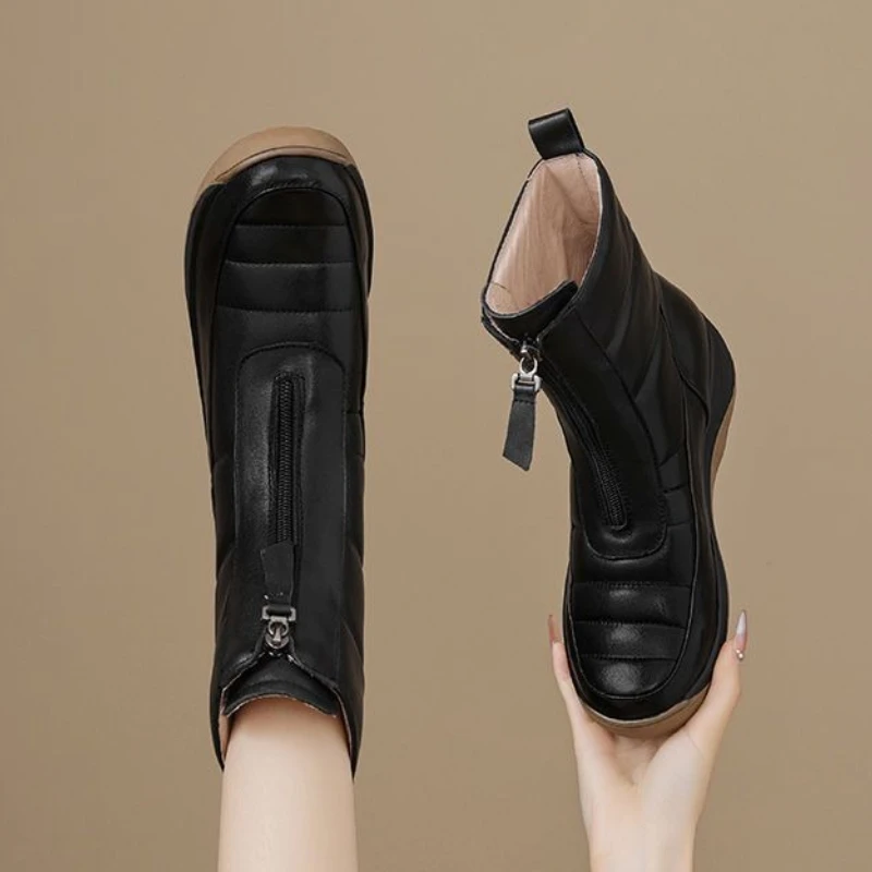 ブーツ ラウンドトゥ 防水 ジッパー付き レディース スノー - Women'S Shoes Trending 2025 のレビューと価格