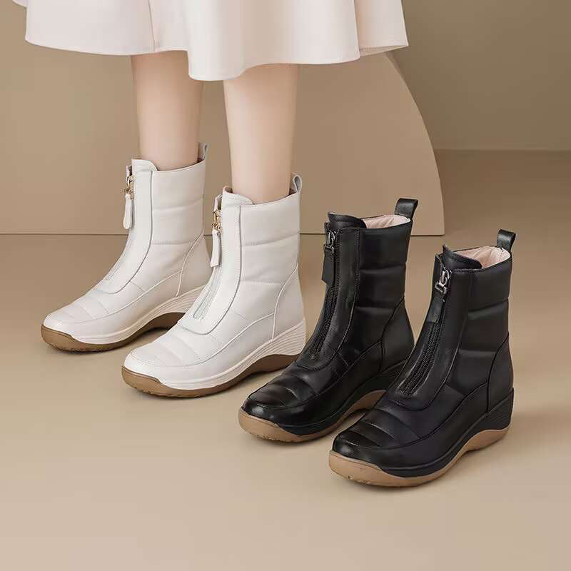 ブーツ ラウンドトゥ 防水 ジッパー付き レディース スノー - Women'S Shoes Trending 2025 のレビューと価格