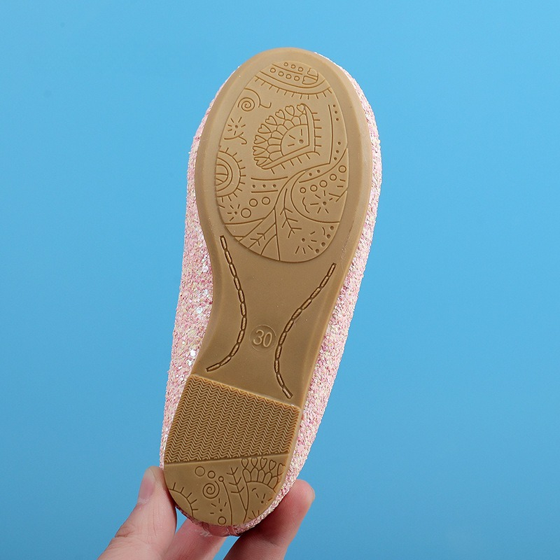 キッズフラットダンスシューズソリッドカラーPUちょう結びスパ - Women Shoes Us To Eu のレビューと価格