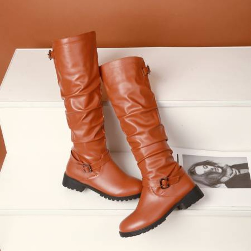 2025年 女性用 ジップ レザー ニーハイブーツ レディー - Women'S Shoes Yellow のレビューと価格