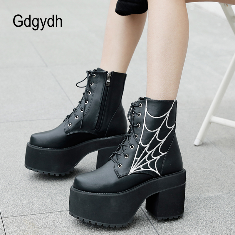 Gdgydh-女性のためのゴシックスタイルのブーツ,90年代 - Women'S Shoes In The 90S のレビューと価格