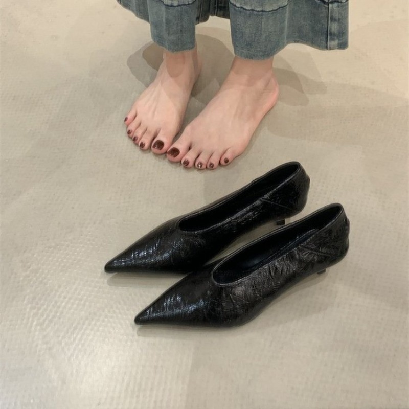 2025年秋新作 通勤風 フラットヒール 浅口 ポインテッド - Women'S Shoes For Work のレビューと価格