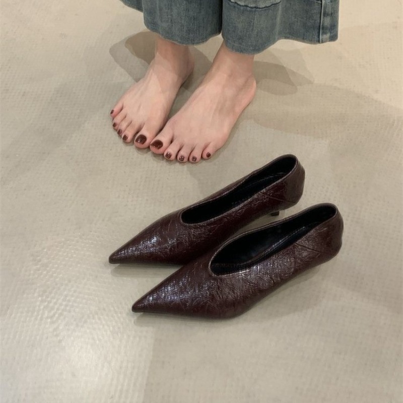 2025年秋新作 通勤風 フラットヒール 浅口 ポインテッド - Women'S Shoes For Work のレビューと価格