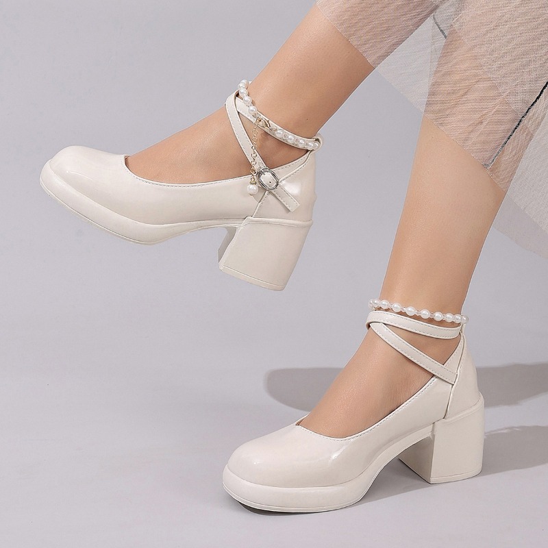 レディース パンプス シューズ ファッション クロスストラッ - Mary Jane Shoes のレビューと価格