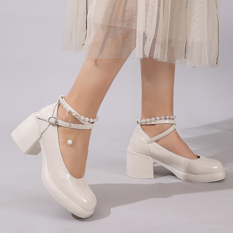レディース パンプス シューズ ファッション クロスストラッ - Mary Jane Shoes のレビューと価格
