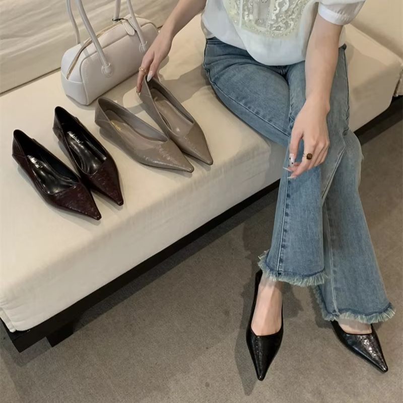 女性の夏のポインテッドトゥベーシックシューズサンダルファッシ - Women'S Shoes For Work のレビューと価格