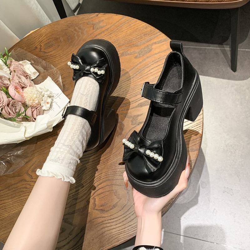 2026 ロリータシューズ黒スーパーハイヒールメアリージェー - Mary Jane Shoes のレビューと価格