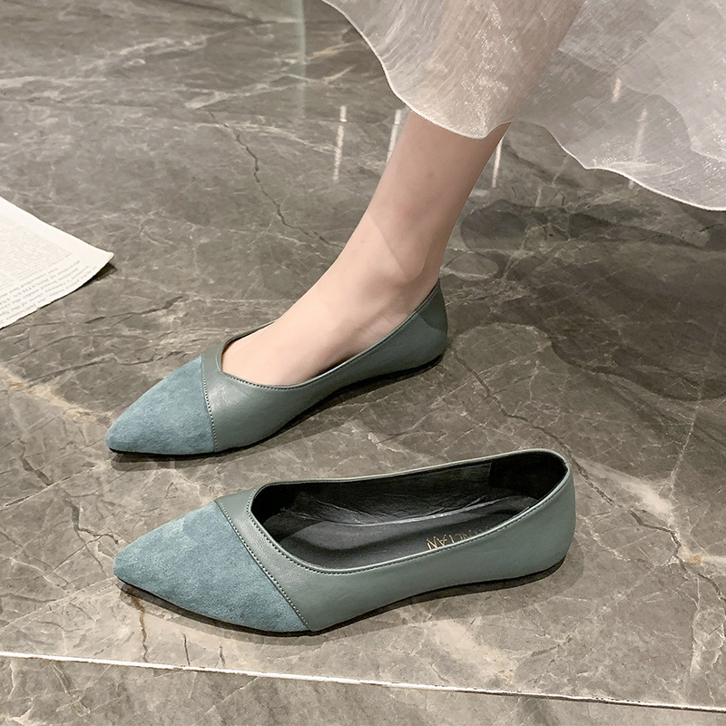 レディース向けフラットブラックレザーシューズ 秋向け万能ロー - Women'S Shoes For Work のレビューと価格