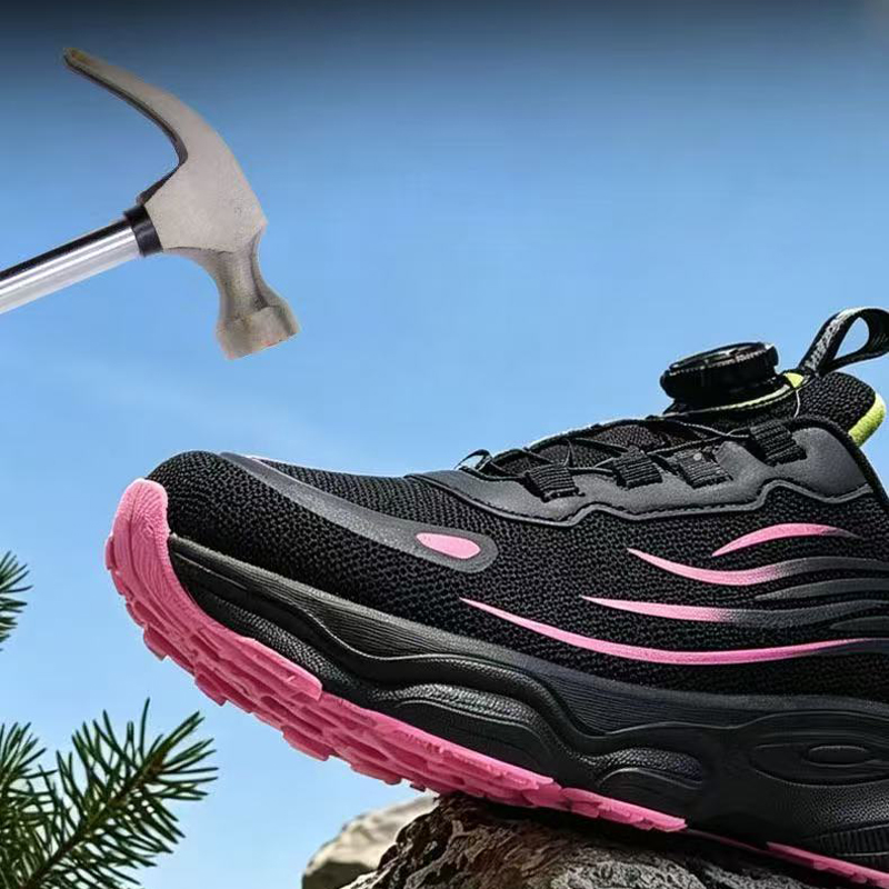 ローズレッド 女性用作業安全靴 回転ボタン付き 女性用保護靴 - Women'S Shoes For Work のレビューと価格
